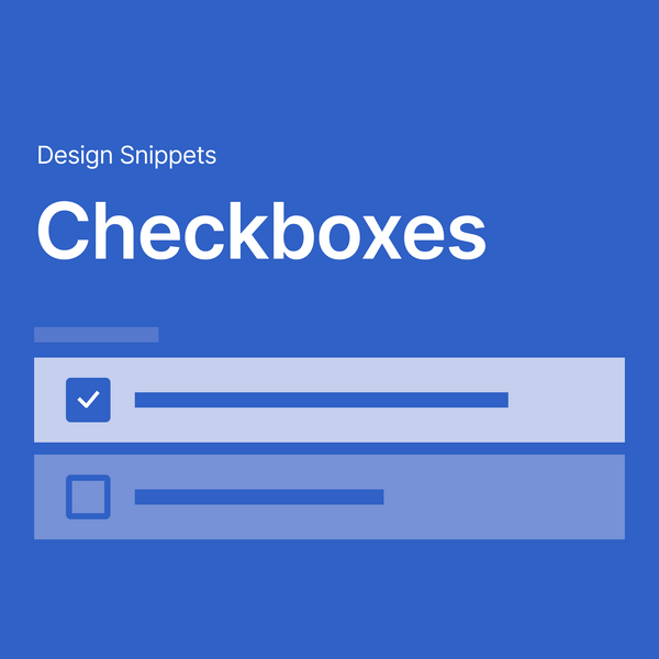 Design Snippets: Checkboxes